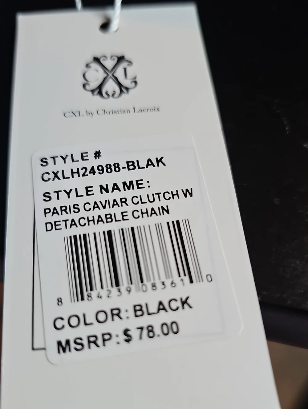 Christian Lacroix Nwt  Black Clutch with Gold Medallion